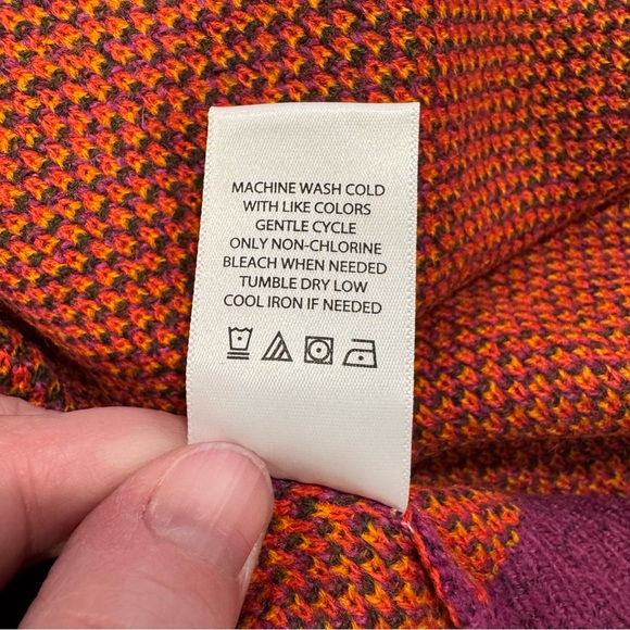 NWT The Pioneer Woman Colorblock Purple Garden Floral Sweater Sweet Rose XXL(20) - Picture 10 of 15